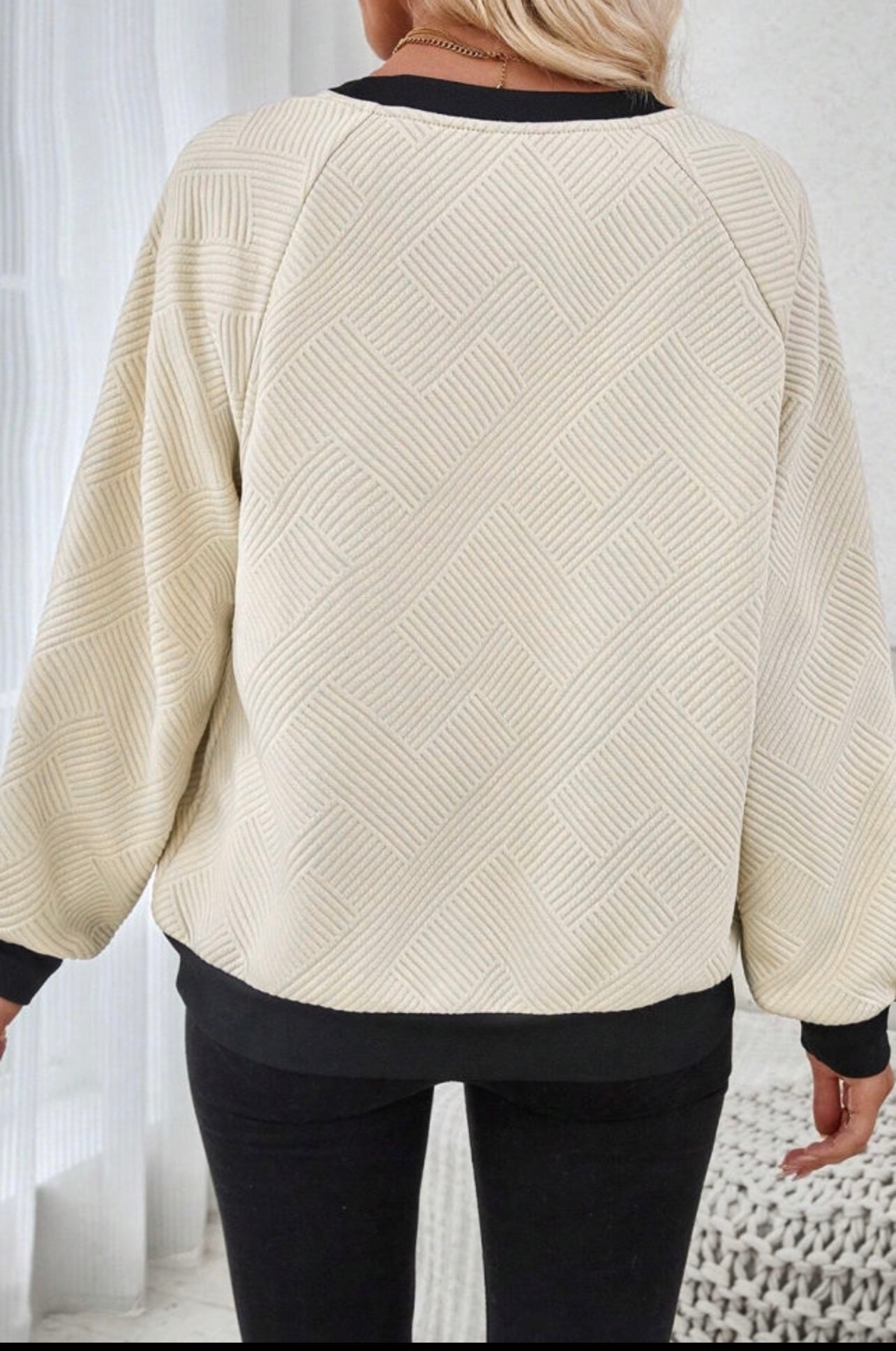 Light weight textured sweatshirt