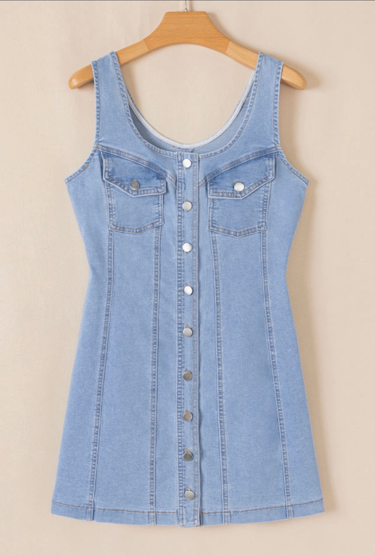 Light wash denim dress