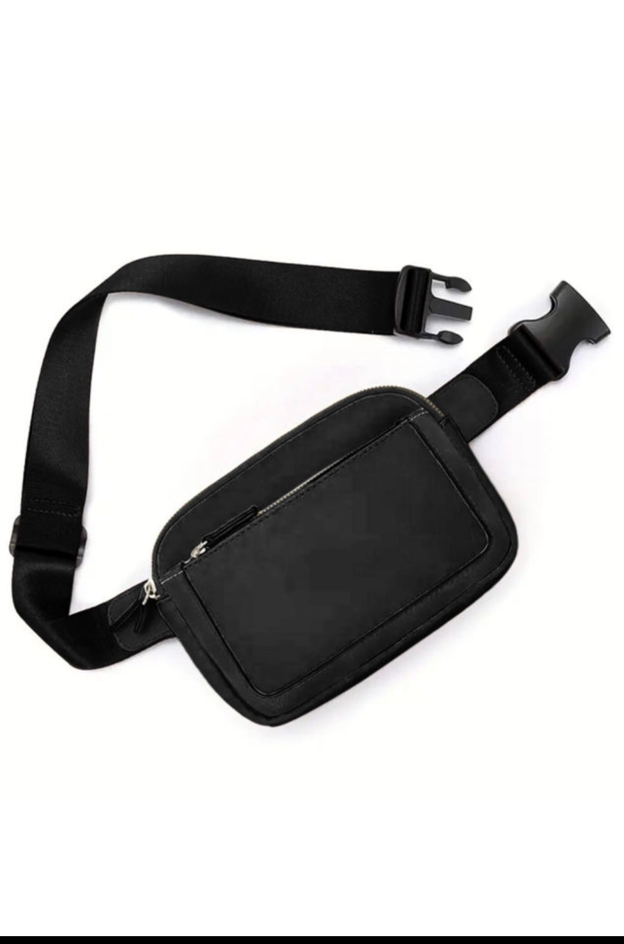 Black multi-zipped crossbody bag